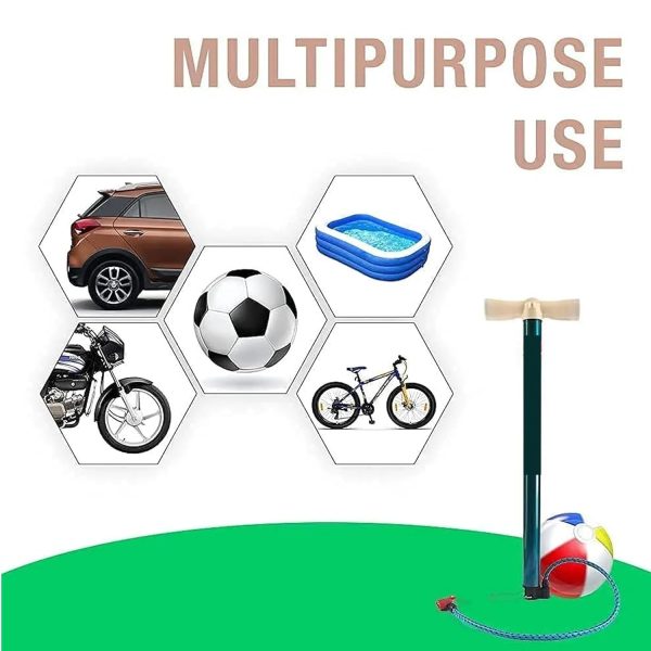Portable Hand Air Pump for Bicycle Tires with High-Pressure Output