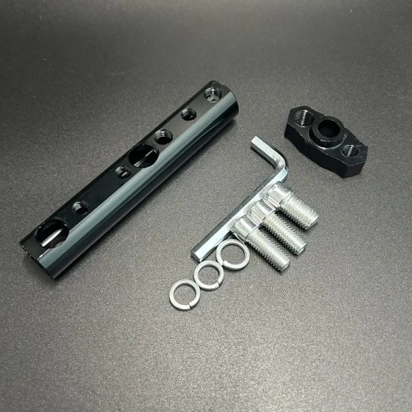 Universal Crossbar Extension Bracket for Motorcycles with Charger Mount