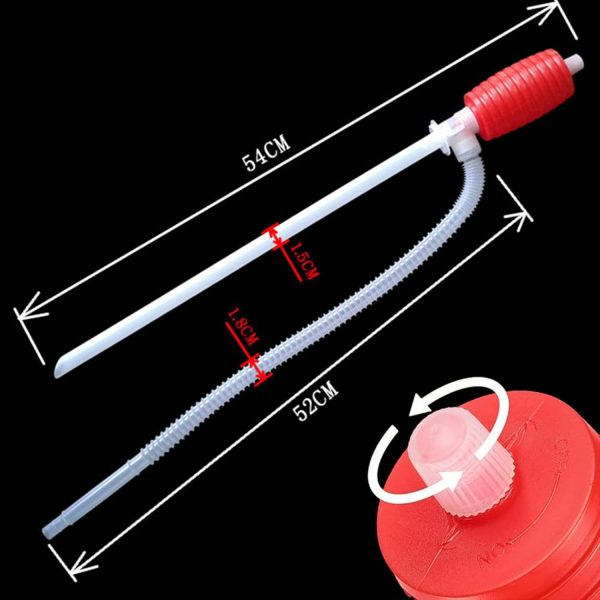 Easy-to-Use Fuel and Water Transfer Pump with Flexible Siphon Hose