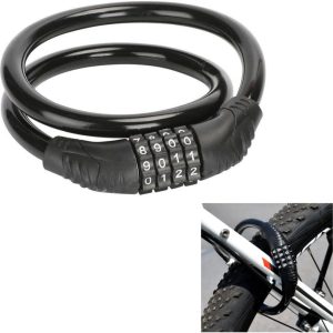 High-Security 4-Digit Resettable Bike Lock | Heavy-Duty Anti-Theft Cable for Bikes, Motorcycles & Scooters