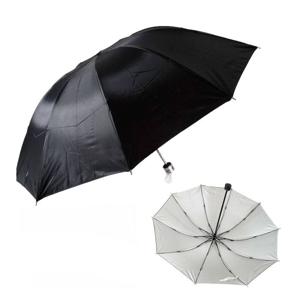 Compact Black Travel Umbrella – Foldable & Stylish - Image 4