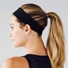Stretchable elastic sweatband on basketball court