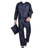 Travel-friendly raincoat set with storage pouch
