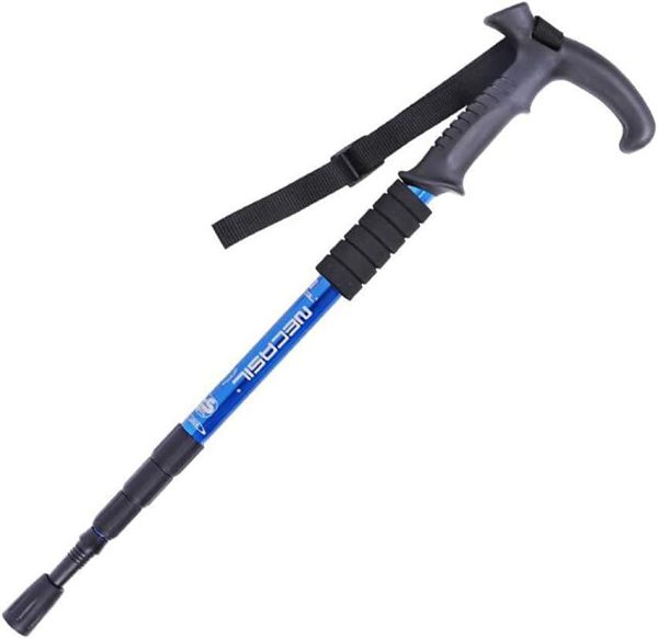 Anti Shock Walking Cane Trekking Poles T Handle Anti-Slip Walking Sticks