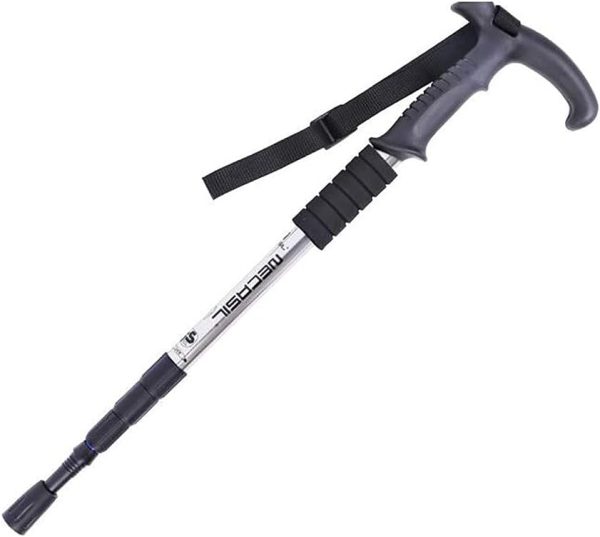 Adjustable telescopic walking sticks for hiking