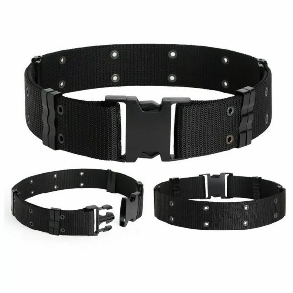 Military-Grade Tactical Nylon Pistol Belt – ALICE System, USMC GI-Style Combat Utility Belt (Black) - Image 2