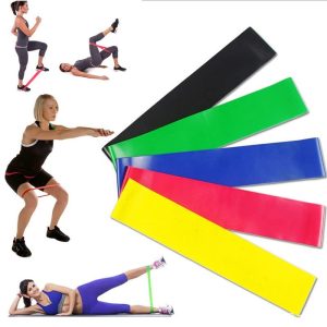 Multicolor latex booty bands for fitness and toning