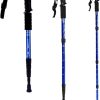 Close-up of adjustable hiking stick handle and lock mechanism