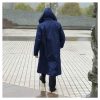 Raincoat with front closure and hood for men and women