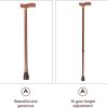 Ergonomic T-grip walking stick for arthritis users