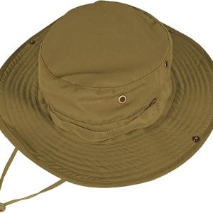 Summer Safari Hat – Foldable, UV Shielded for Hiking & Beach dark Brown