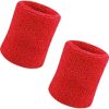Elastic cotton sports wristbands for men and women, black, ideal for basketball and running