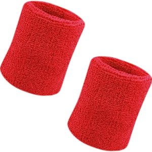 Elastic cotton sports wristbands for men and women, black, ideal for basketball and running