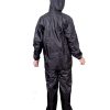 Unisex waterproof raincoat set with jacket and pants