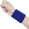 Black absorbent wristbands for men and women, cotton material for moisture control in sports
