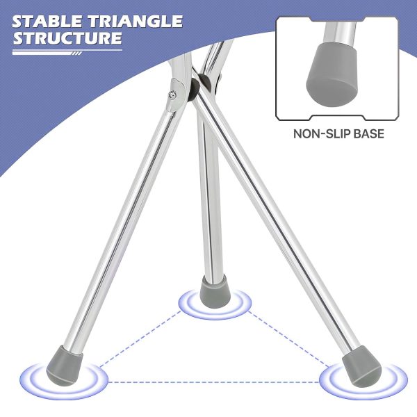 4-in-1 Premium Walking Stick – Anti-Shock, Tri-Pod Base, U-Handle & Built-in Folding Seat - Image 8