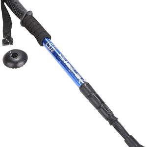 Aluminum camping stick with reinforced shaft for mountain trails