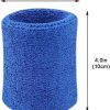 Elastic sweatbands in black, designed for men and women for sports like football and running