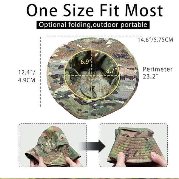 Unisex Sun Hat – Lightweight & Foldable with UV Protection light camo - Image 2