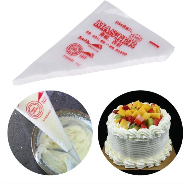 100PCS Disposable Piping Bags – Heavy-Duty Icing & Cream Squeeze Bags for Cake, Pastry, Fondant & Dessert Decorating