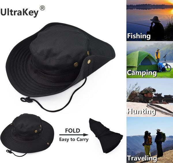 Travel-Ready Bucket Hat – UPF 50+ UV Protection for Outdoors Black - Image 4