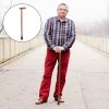 Non-slip base cane for elderly safety