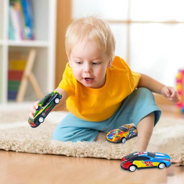 Race car set with multiple vehicles for racing adventures
