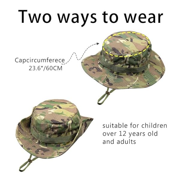 Unisex Sun Hat – Lightweight & Foldable with UV Protection light camo - Image 3