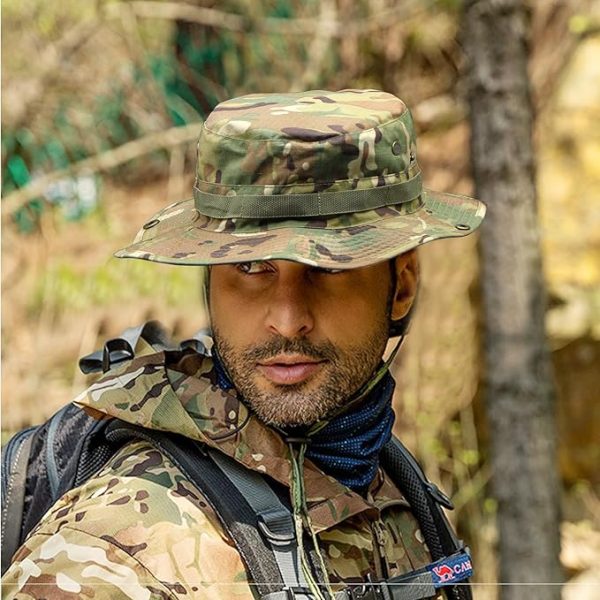 Unisex Sun Hat – Lightweight & Foldable with UV Protection light camo - Image 5