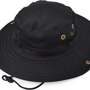 Travel-Ready Bucket Hat – UPF 50+ UV Protection for Outdoors Black