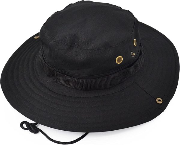 Travel-Ready Bucket Hat – UPF 50+ UV Protection for Outdoors Black