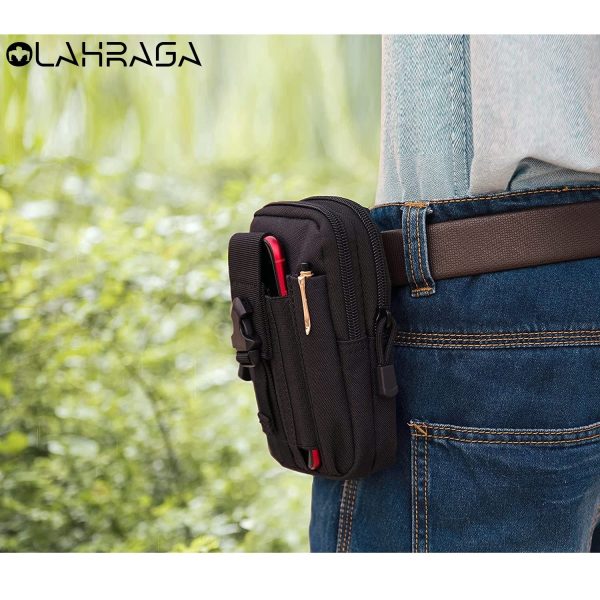Military-style utility pouch with MOLLE straps