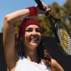 Casual sportswear look with black stretch headband