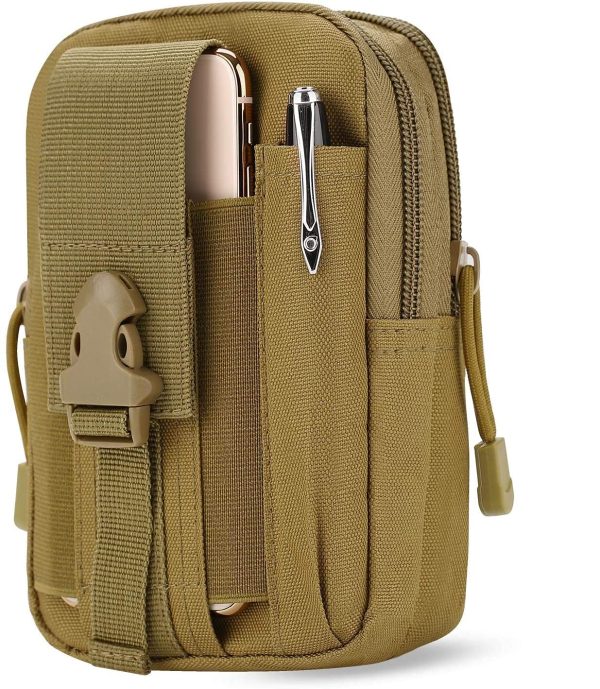 MOLLE pouch open to show interior compartments