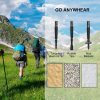 Single hiking pole extended with straight T-handle grip