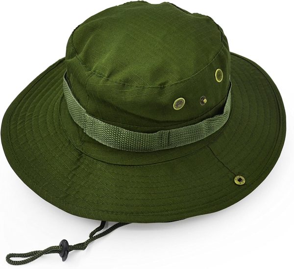Outdoor Boonie Hat – UV Protection for Hiking & Fishing Green - Image 4