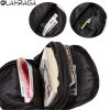 Dual zipper compartments on MOLLE pouch
