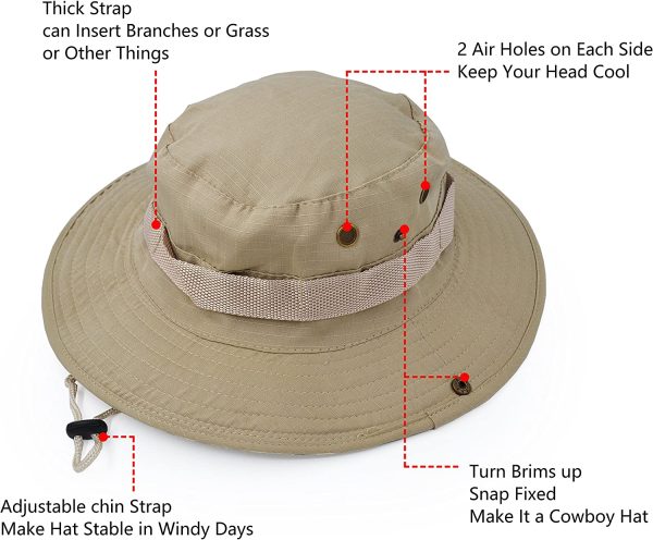Foldable Sun Hat – UPF 50+ Protection for Summer Adventures beige - Image 3
