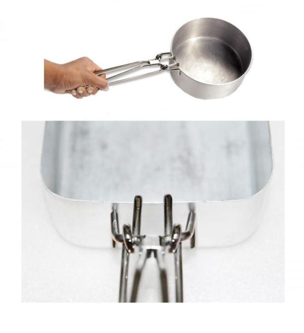 Dual-Tone Silver & Gold Pot Holder – Stylish & Functional Kitchen Accessory - Image 2
