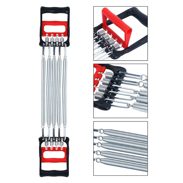 Adjustable 5-Spring Steel Chest Expander | Multi-Functional Home & Gym Fitness Resistance Trainer - Image 2
