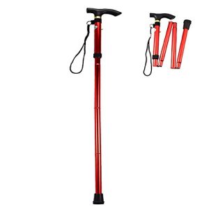 Compact senior cane folded for easy storage