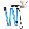 Foldable walking cane with reinforced aluminum shaft