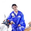 Adult raincoat set with waterproof trousers and reflective design