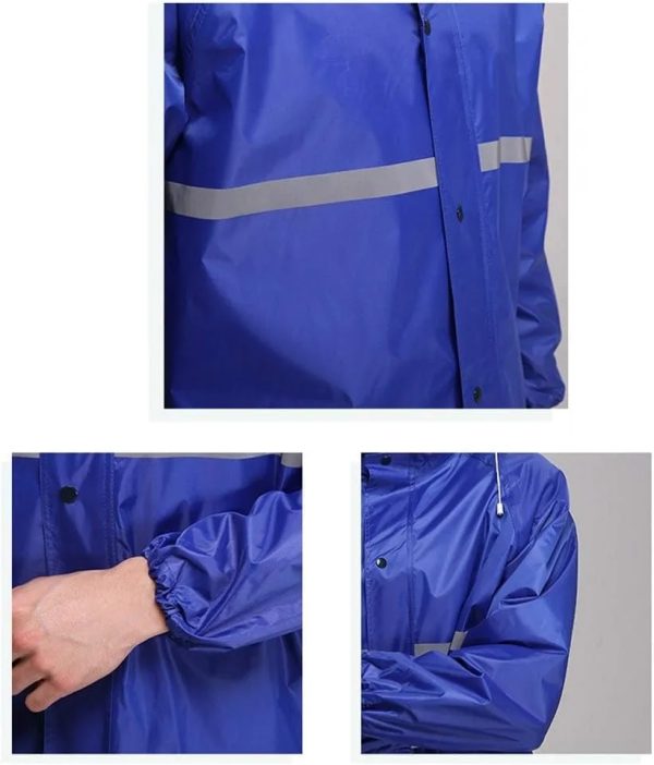 Thick rubber rain suit for rainy weather and road safety