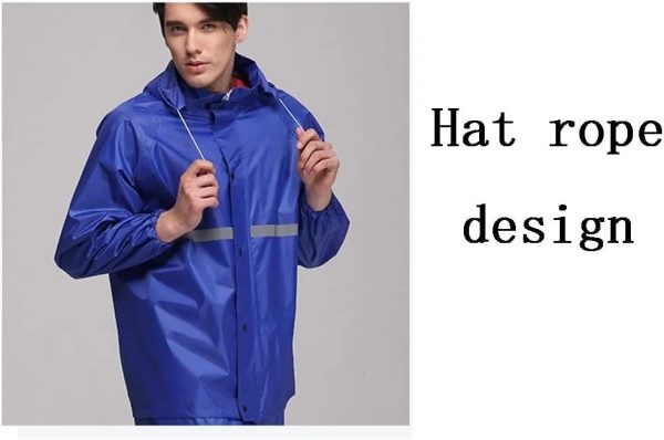 Full-body PVC rain suit for heavy rain protection