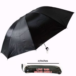 Compact Black Travel Umbrella – Foldable & Stylish