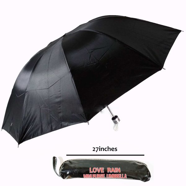 Compact Black Travel Umbrella – Foldable & Stylish