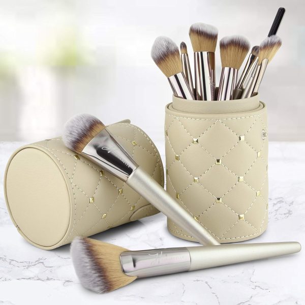Complete Makeup Brush Kit (12 Pcs) with Carrying Case – Face & Eye Brushes - Image 2