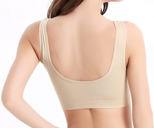 Women’s Air Bra - Free Size (34–40) | Seamless, Stretchable, Non-Padded, Non-Wired Sports Bra for Comfort Skin color - Image 3