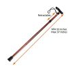Foldable walking cane with non-slip rubber tip